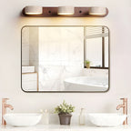 Travertine Wall Sconce, Ritta Wood-Trim Indoor Light