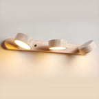 Travertine Wall Sconce, Ritta Wood-Trim Indoor Light