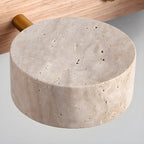 Travertine Wall Sconce, Ritta Wood-Trim Indoor Light