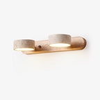 Travertine Wall Sconce, Ritta Wood-Trim Indoor Light