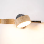 Travertine Vanity Wall Light, Multi-Head LED, Black Gold Or Walnut