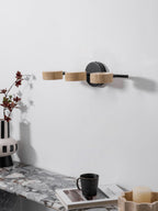 Travertine Vanity Wall Light, Multi-Head LED, Black Gold Or Walnut