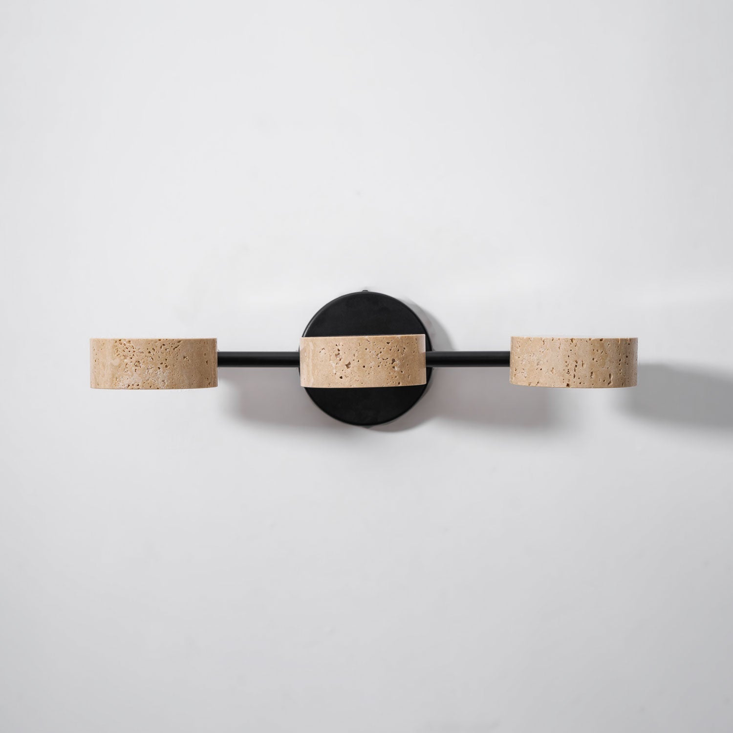Travertine Vanity Wall Light, Multi-Head LED, Black Gold Or Walnut