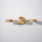 Travertine Vanity Wall Light, Multi-Head LED, Black Gold Or Walnut