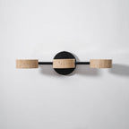 Travertine Vanity Wall Light, Multi-Head LED, Black Gold Or Walnut