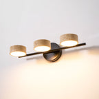 Travertine Vanity Wall Light, Multi-Head LED, Black Gold Or Walnut