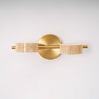 Travertine Vanity Wall Light, Multi-Head LED, Black Gold Or Walnut
