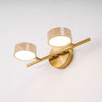 Travertine Vanity Wall Light, Multi-Head LED, Black Gold Or Walnut