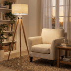 Adjustable 60-Inch Tripod Floor Lamp With Soft Fabric Shade