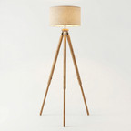 Adjustable 60-Inch Tripod Floor Lamp With Soft Fabric Shade