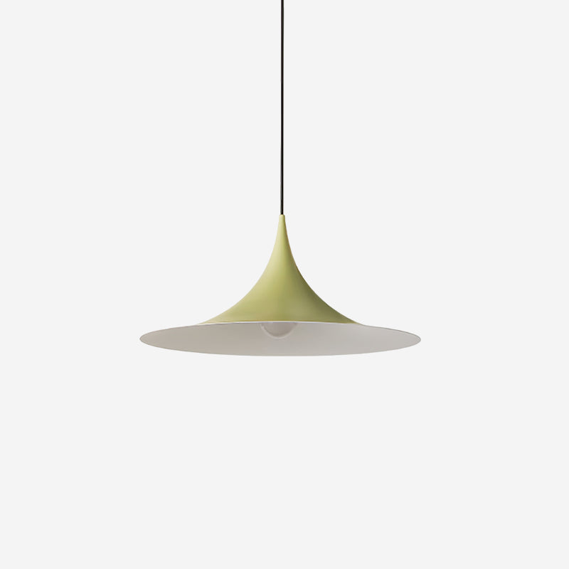 Slim-Neck Flared Pendant Light, Aluminum Shade, 8 Colors, 2 Sizes