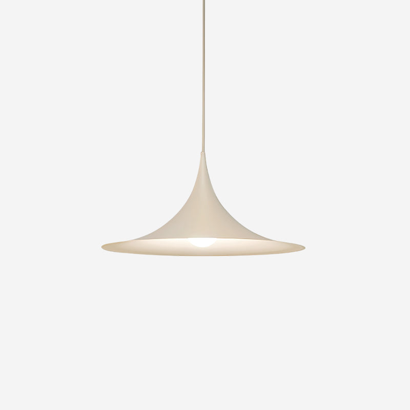 Slim-Neck Flared Pendant Light, Aluminum Shade, 8 Colors, 2 Sizes