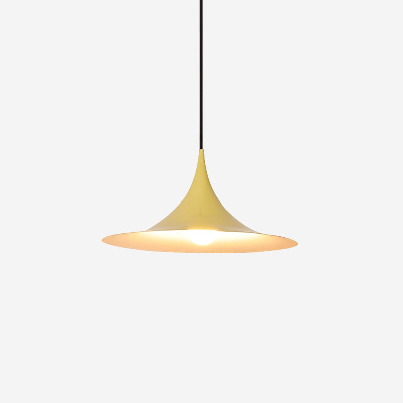 Slim-Neck Flared Pendant Light, Aluminum Shade, 8 Colors, 2 Sizes