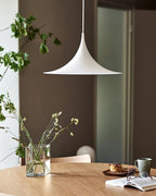 Slim-Neck Flared Pendant Light, Aluminum Shade, 8 Colors, 2 Sizes