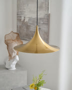 Slim-Neck Flared Pendant Light, Aluminum Shade, 8 Colors, 2 Sizes