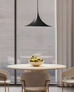 Slim-Neck Flared Pendant Light, Aluminum Shade, 8 Colors, 2 Sizes