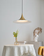 Slim-Neck Flared Pendant Light, Aluminum Shade, 8 Colors, 2 Sizes