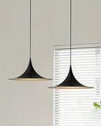 Slim-Neck Flared Pendant Light, Aluminum Shade, 8 Colors, 2 Sizes