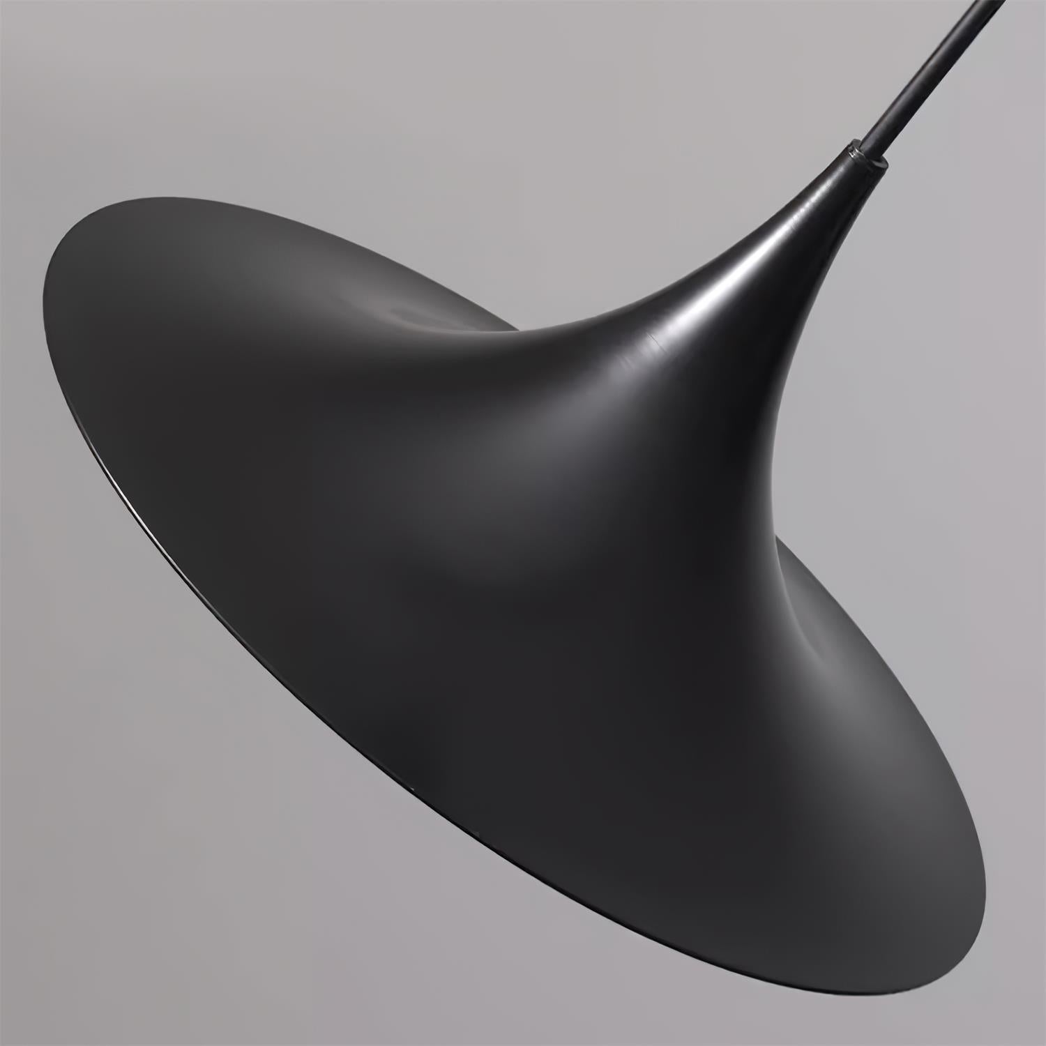 Slim-Neck Flared Pendant Light, Aluminum Shade, 8 Colors, 2 Sizes