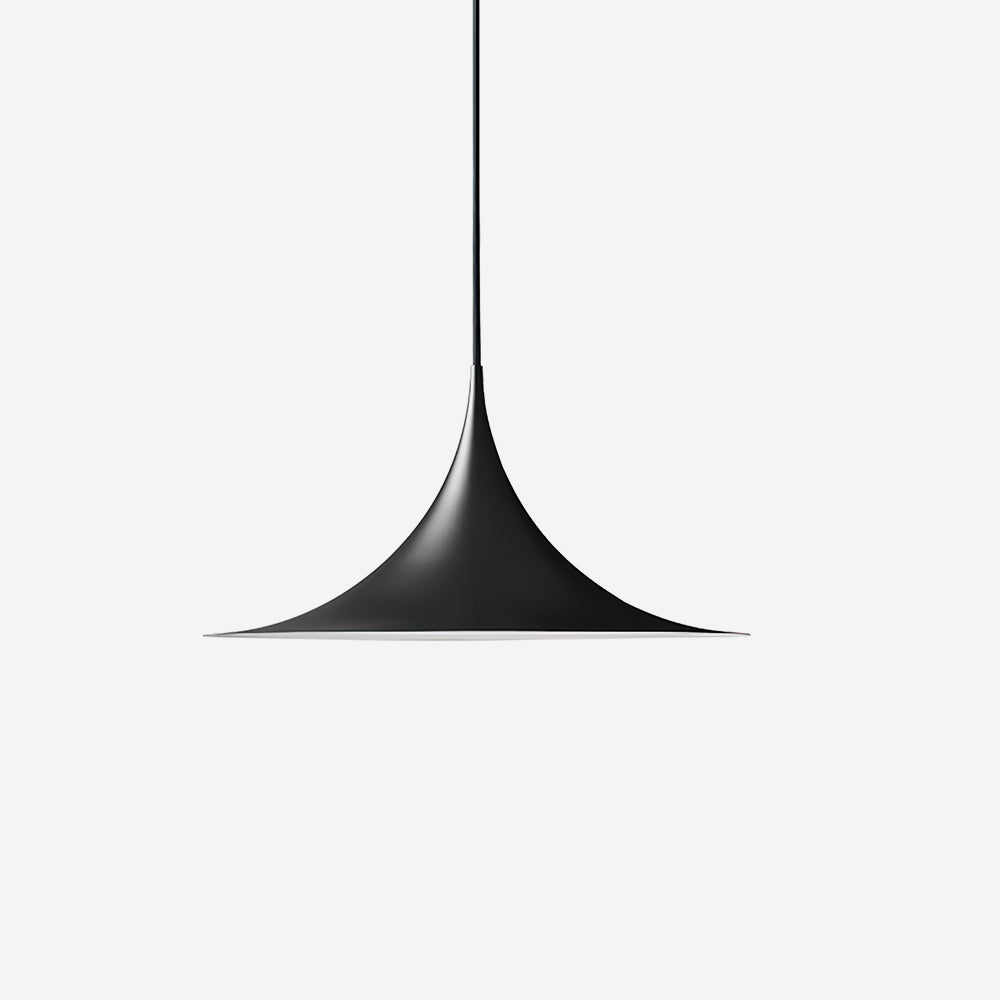 Slim-Neck Flared Pendant Light, Aluminum Shade, 8 Colors, 2 Sizes