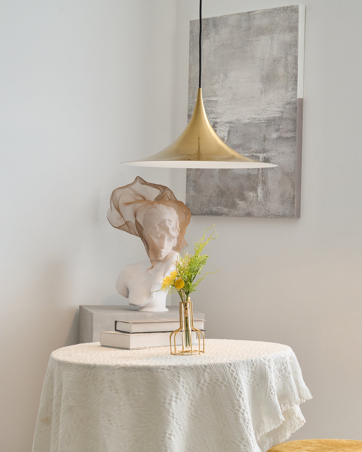 Slim-Neck Flared Pendant Light, Aluminum Shade, 8 Colors, 2 Sizes