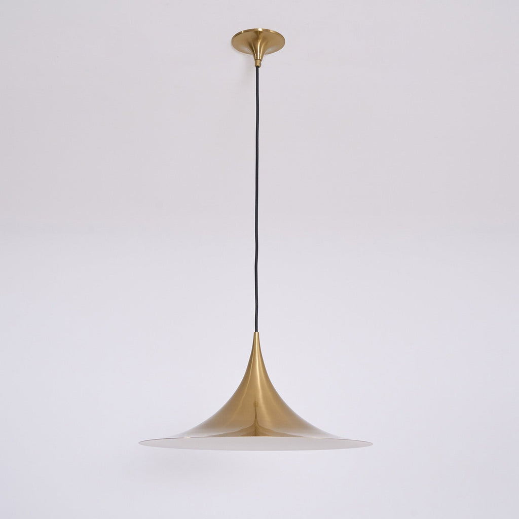Slim-Neck Flared Pendant Light, Aluminum Shade, 8 Colors, 2 Sizes