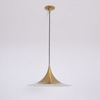 Slim-Neck Flared Pendant Light, Aluminum Shade, 8 Colors, 2 Sizes
