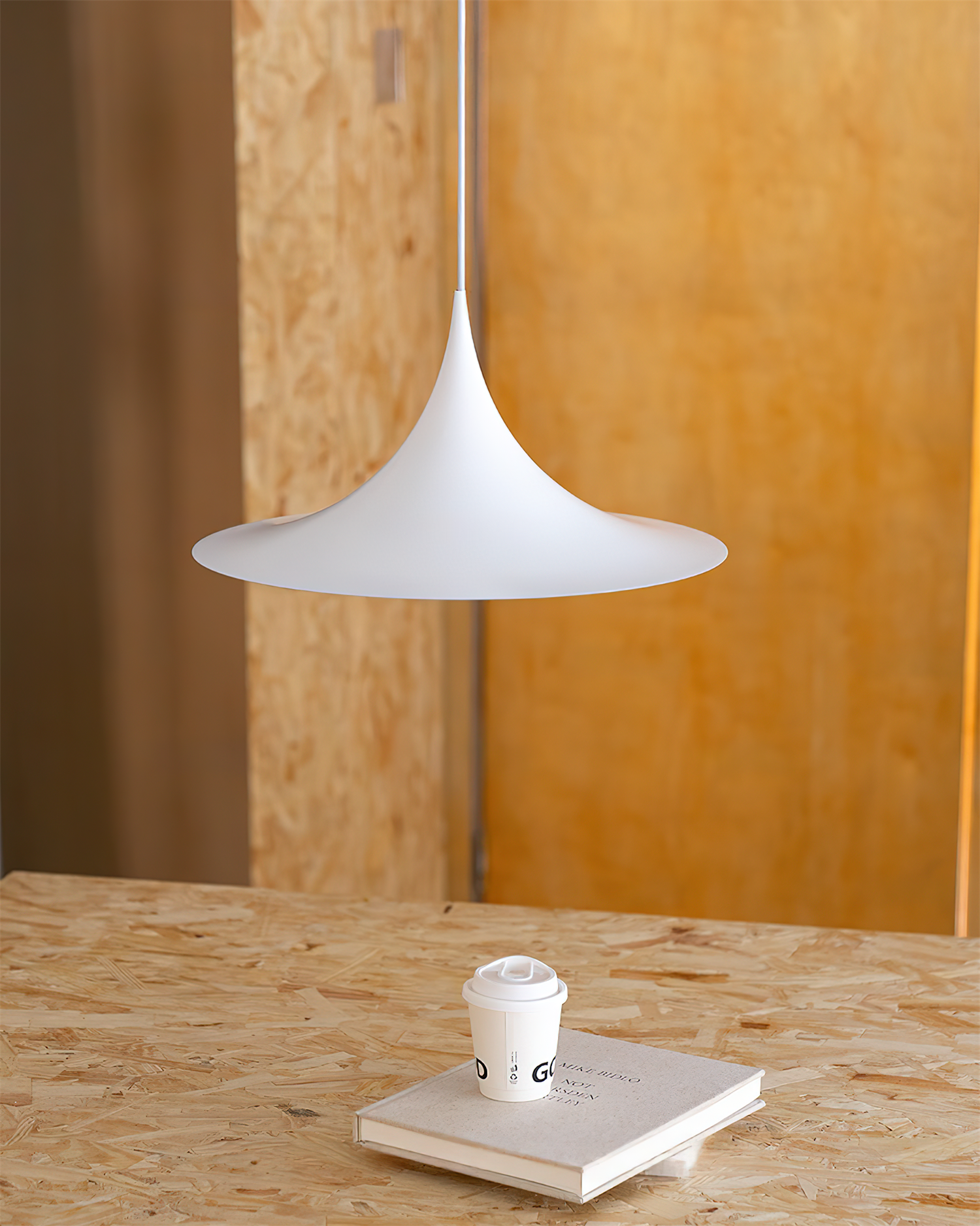 Slim-Neck Flared Pendant Light, Aluminum Shade, 8 Colors, 2 Sizes