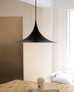 Slim-Neck Flared Pendant Light, Aluminum Shade, 8 Colors, 2 Sizes