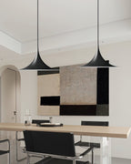 Slim-Neck Flared Pendant Light, Aluminum Shade, 8 Colors, 2 Sizes