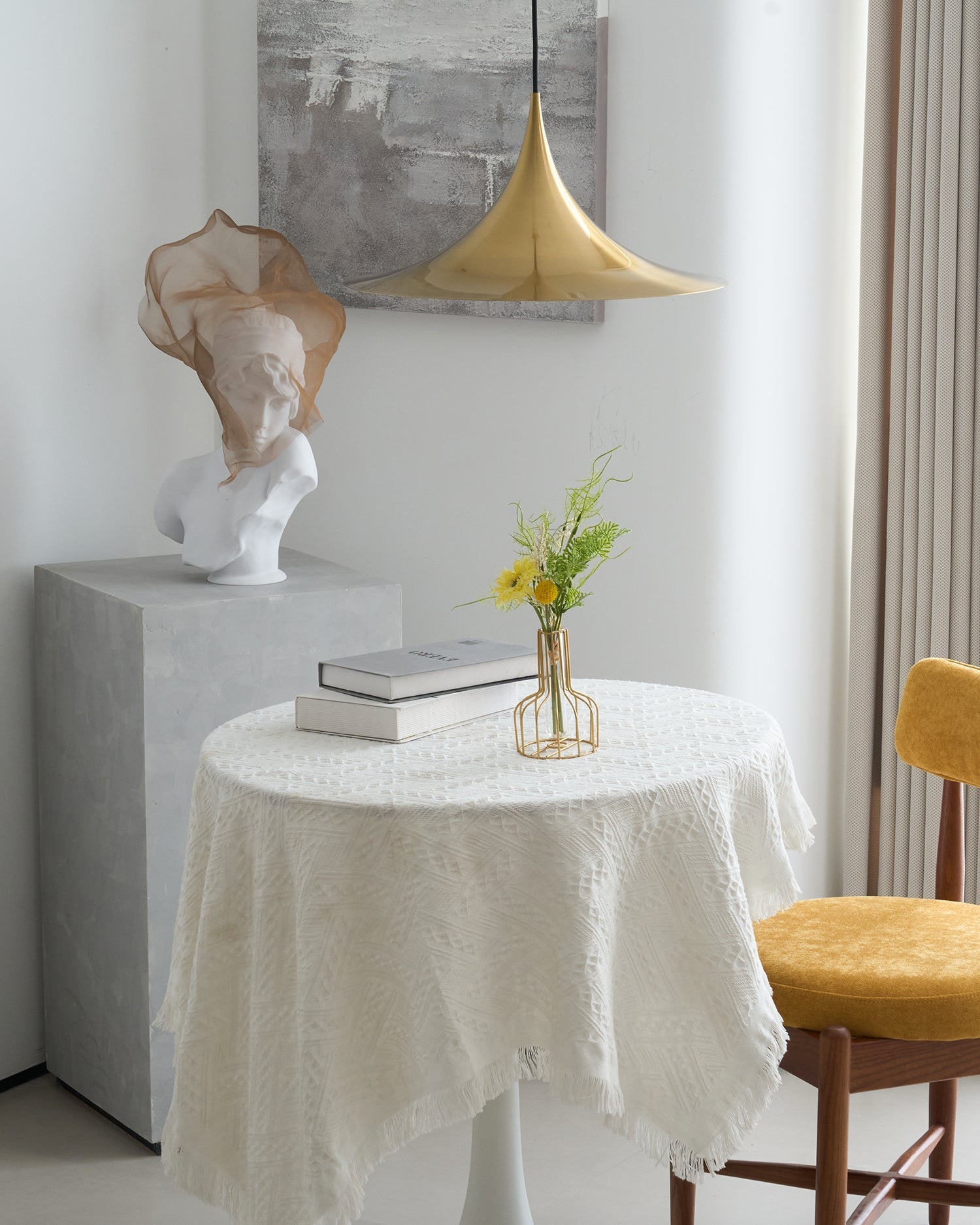 Slim-Neck Flared Pendant Light, Aluminum Shade, 8 Colors, 2 Sizes
