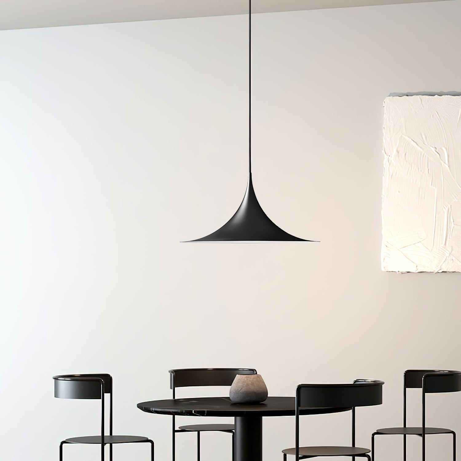 Slim-Neck Flared Pendant Light, Aluminum Shade, 8 Colors, 2 Sizes