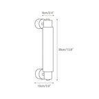 Measurement chart of a shower head with dimensions labeled