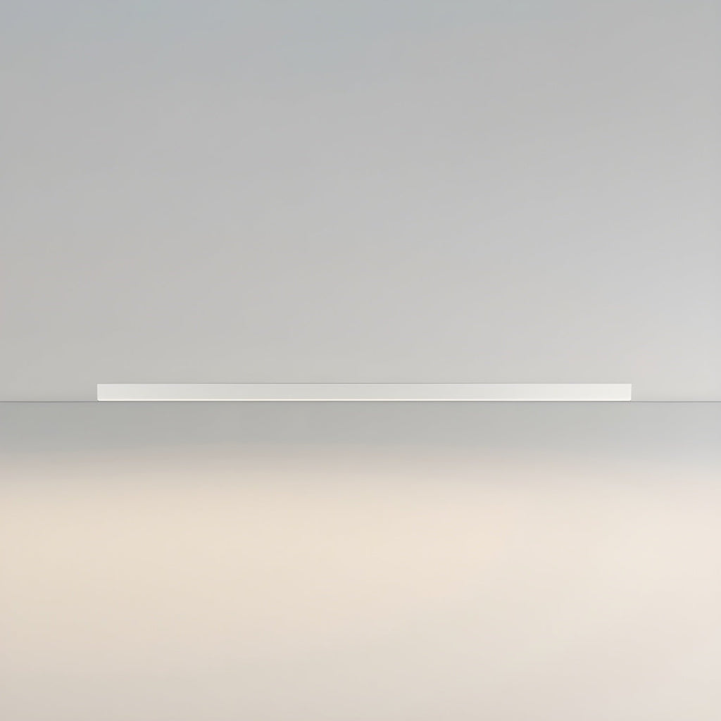 This Clérachic ceiling light in white lies unlit against a warm, softly graduated backdrop from grey to cream.