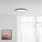 Flush-mount round ceiling light with even warm-white illumination