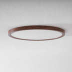 Warm LED round ceiling light mounted on a modern ceiling