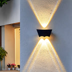 Applique murale LED, Thsina en aluminium noir pour extérieur