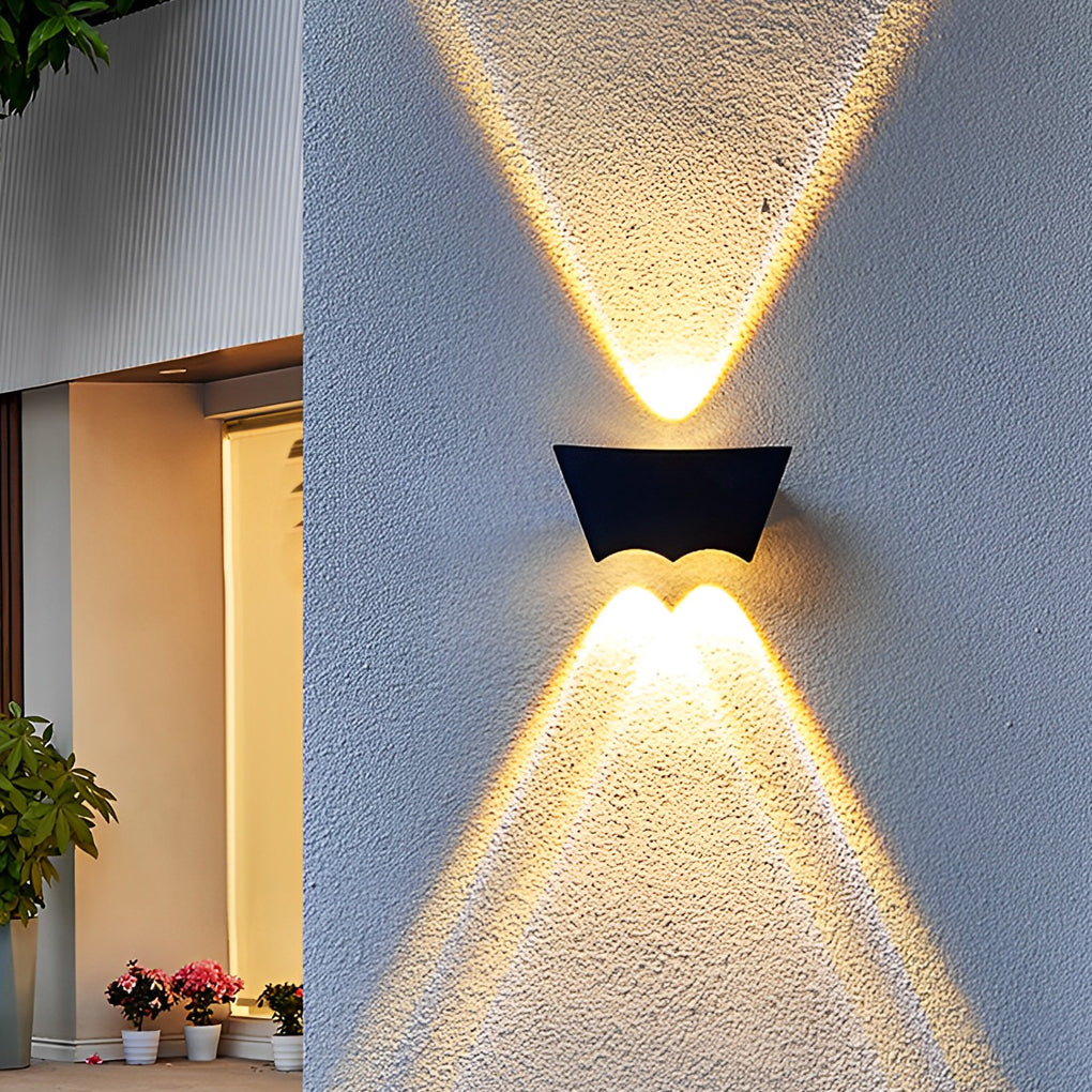 Applique murale LED, Thsina en aluminium noir pour extérieur