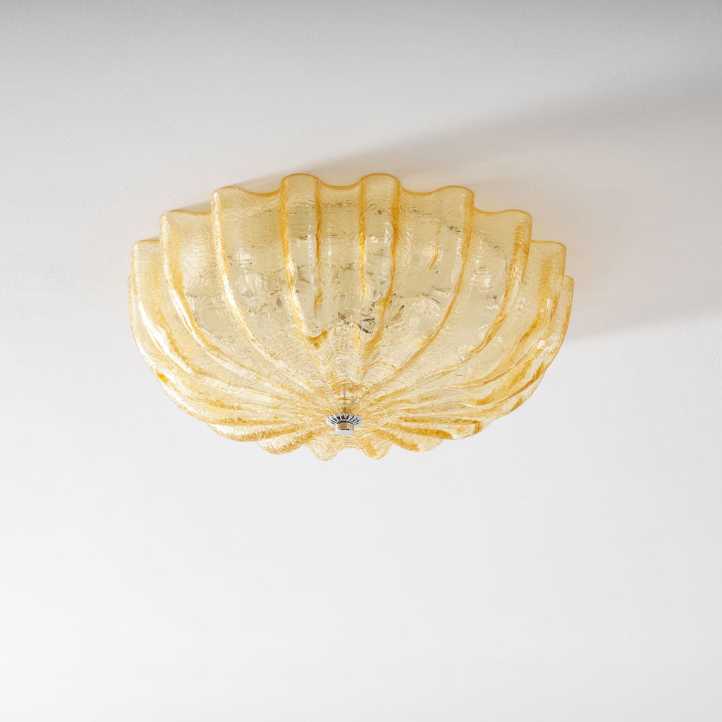Murano Glass Flush Ceiling Light front studio view