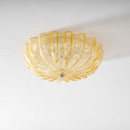 Murano Glass Flush Ceiling Light front studio view