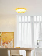 Murano Glass Flush Ceiling Light side studio profile