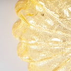 Murano Glass Flush Ceiling Light glass shade lit studio shot