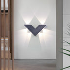 Washer-Style Aluminum Wall Light, V-Shaped Warm LED Beam, IP65 Rated