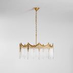 Vacarro Chandelier, Copper Finish, Clear Glass Shades, Multi-Light