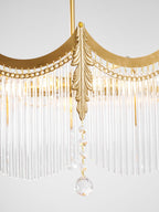 Vacarro Chandelier, Copper Finish, Clear Glass Shades, Multi-Light