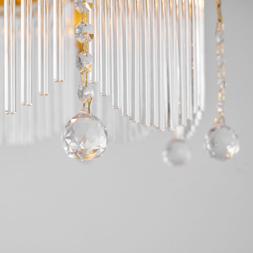Vacarro Chandelier, Copper Finish, Clear Glass Shades, Multi-Light