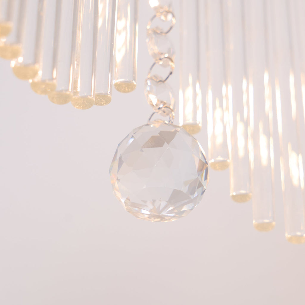 Vacarro Chandelier, Copper Finish, Clear Glass Shades, Multi-Light