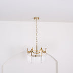 Vacarro Chandelier, Copper Finish, Clear Glass Shades, Multi-Light