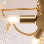 Vacarro Chandelier, Copper Finish, Clear Glass Shades, Multi-Light