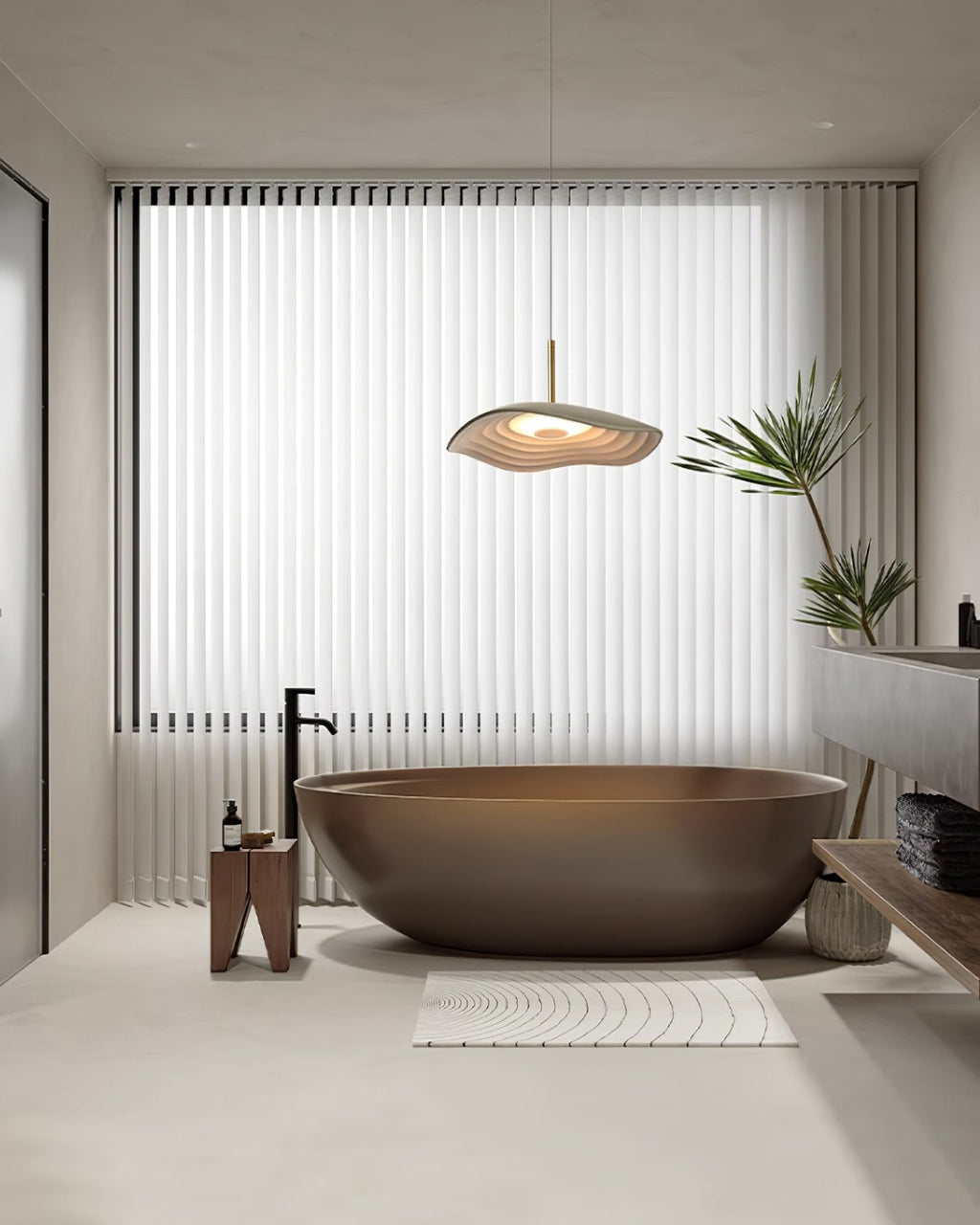 Valentina Pendant Light, LED Dimmable, Black White or Red